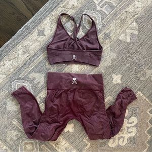 Soulcycle Sports Bra and Leggings Matching set for workout - size medium